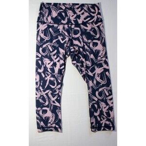 Lululemon Wunder Under Crop (High-Rise) 21" - Graffiti Navy - Size 10